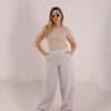 ⁦Wide Leg Melton ( Fanky ) ( Gray )⁩ - الصورة ⁦2⁩