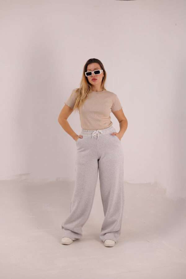 Wide Leg Melton ( Fanky ) ( Gray ) - Image 2
