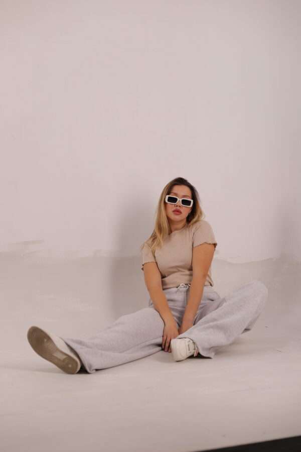 Wide Leg Melton ( Fanky ) ( Gray ) - Image 17