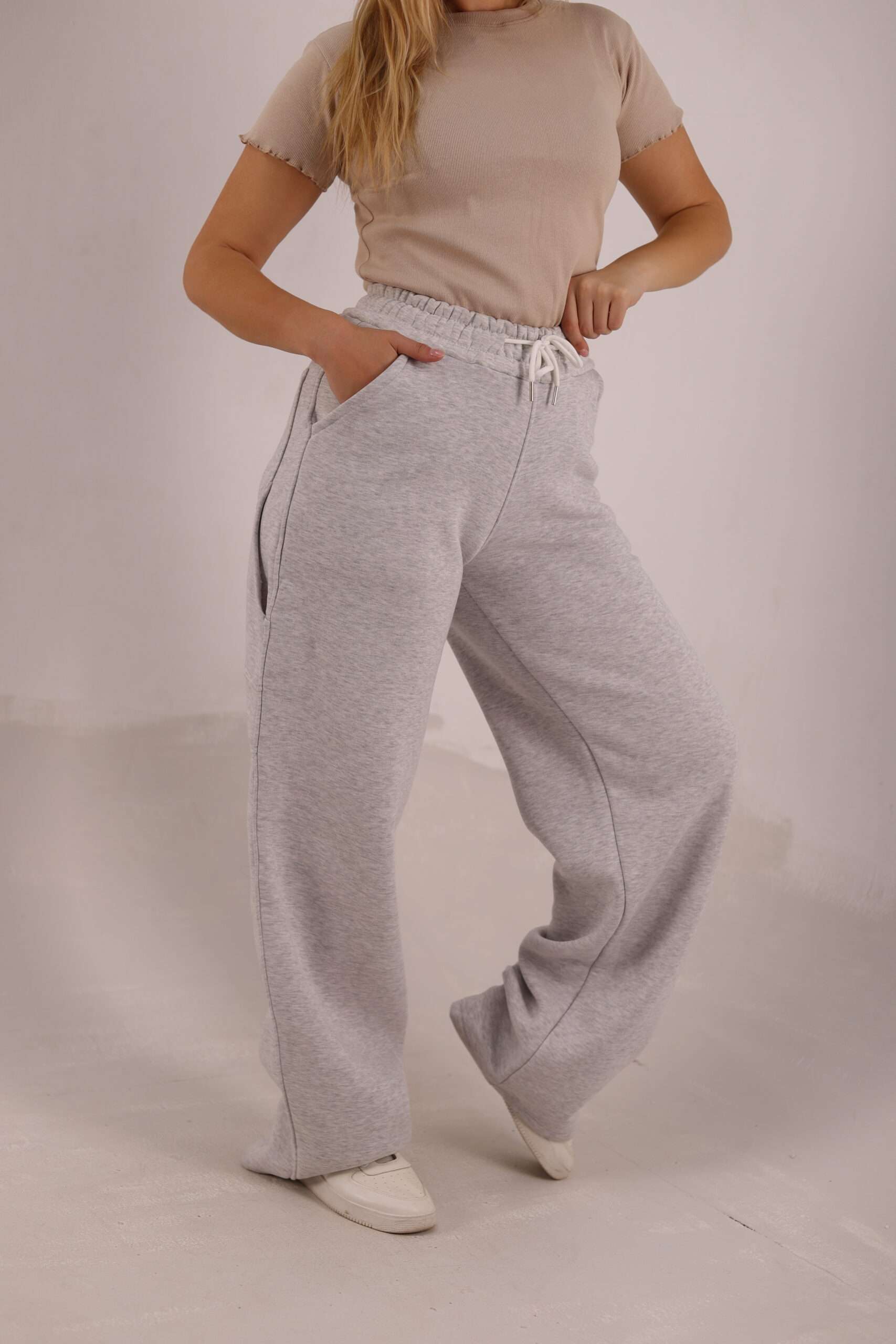 Wide Leg Melton ( Fanky ) ( Gray )