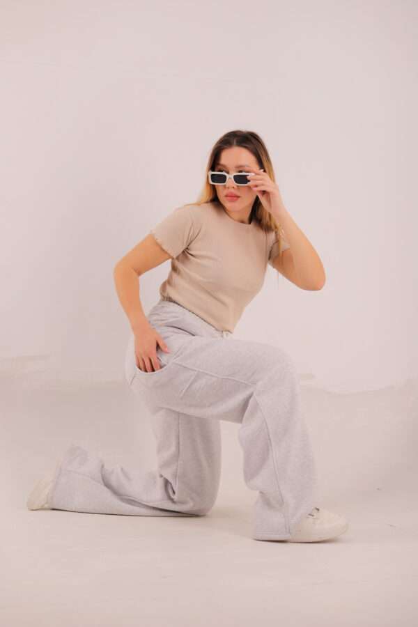 Wide Leg Melton ( Fanky ) ( Gray ) - Image 9