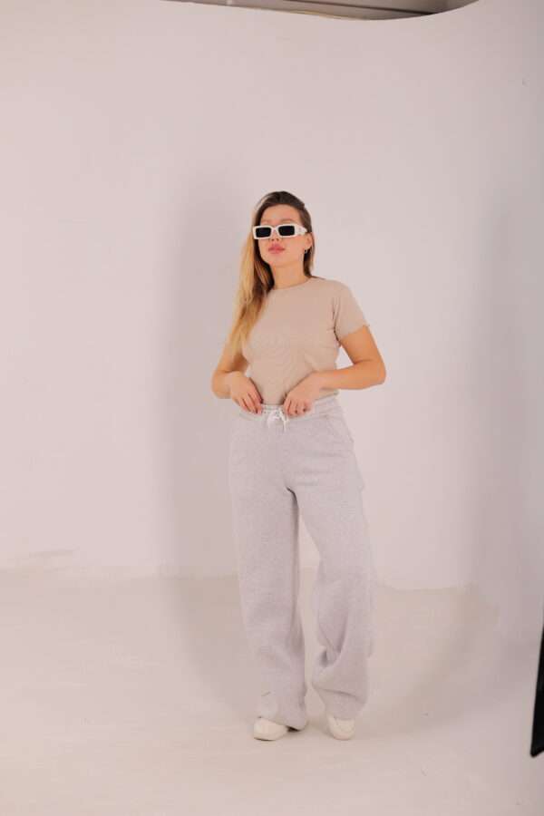 Wide Leg Melton ( Fanky ) ( Gray ) - Image 8