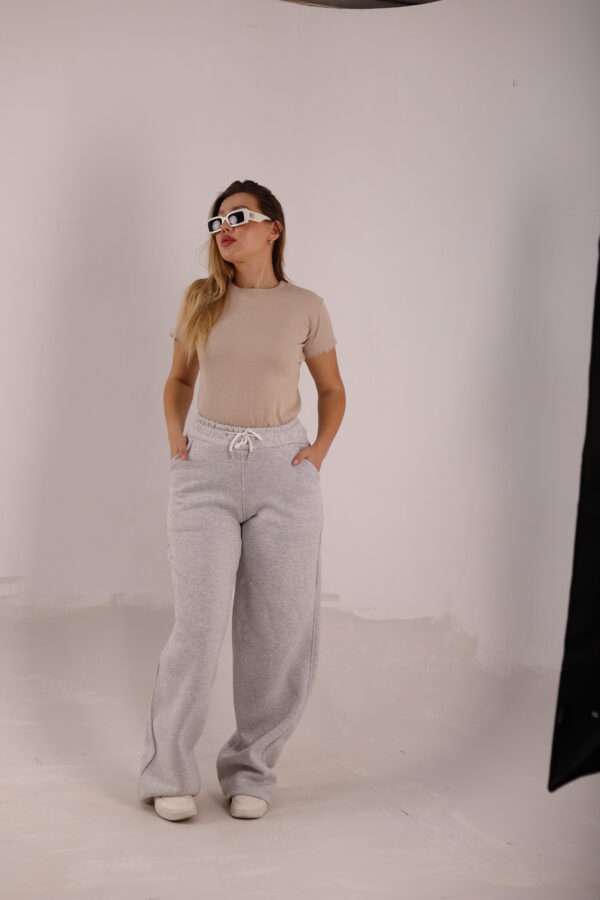 Wide Leg Melton ( Fanky ) ( Gray ) - Image 7