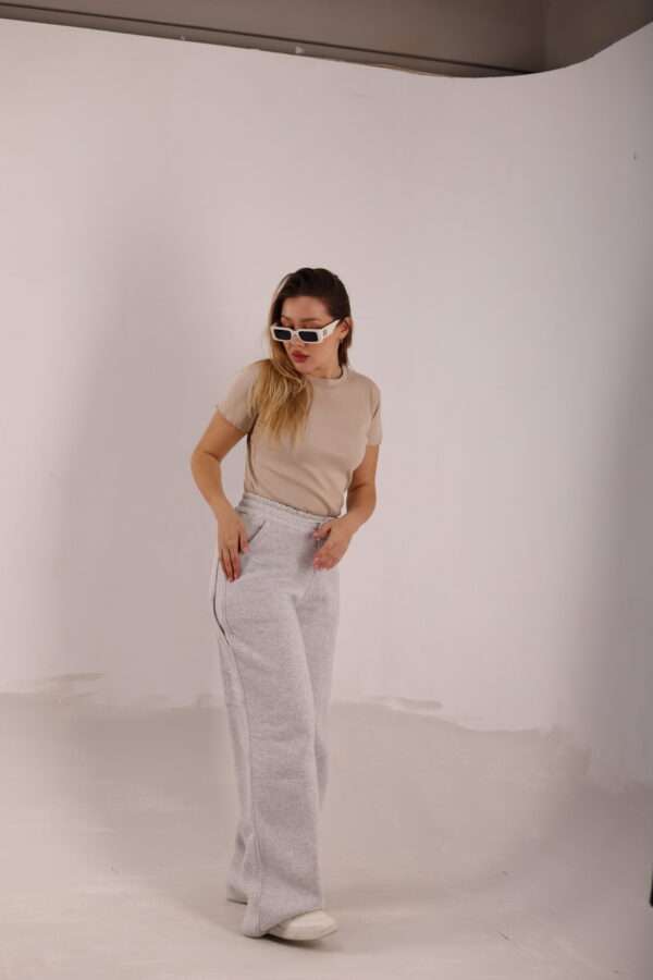 Wide Leg Melton ( Fanky ) ( Gray ) - Image 6