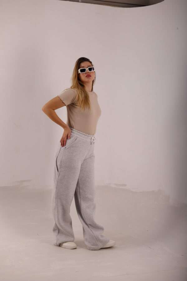 Wide Leg Melton ( Fanky ) ( Gray ) - Image 5