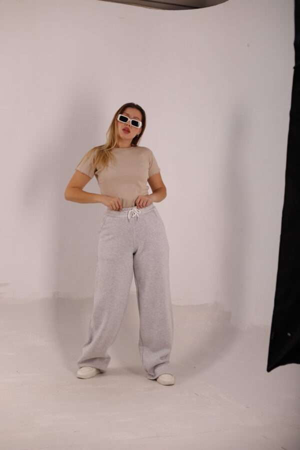 Wide Leg Melton ( Fanky ) ( Gray ) - Image 3