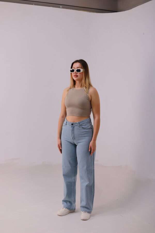 Long Wide Jeans ( Ice Blue ) - Image 2