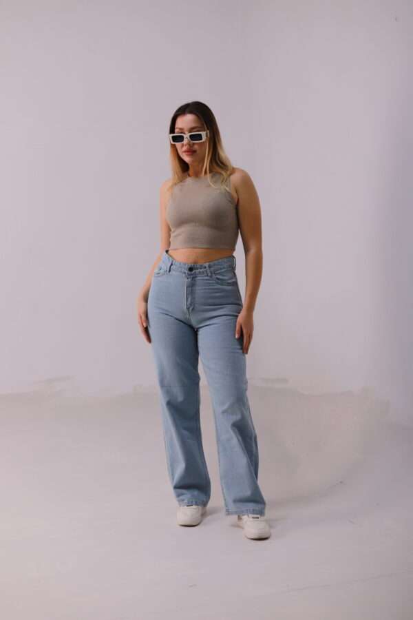 Long Wide Jeans ( Ice Blue ) - Image 7