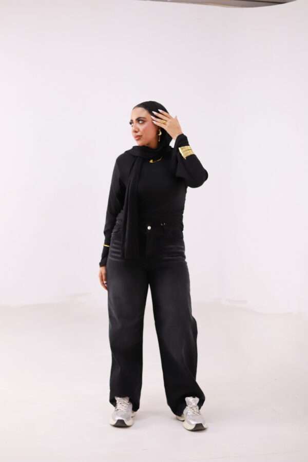 Wide Leg Jeans ( Gray ) - Image 2