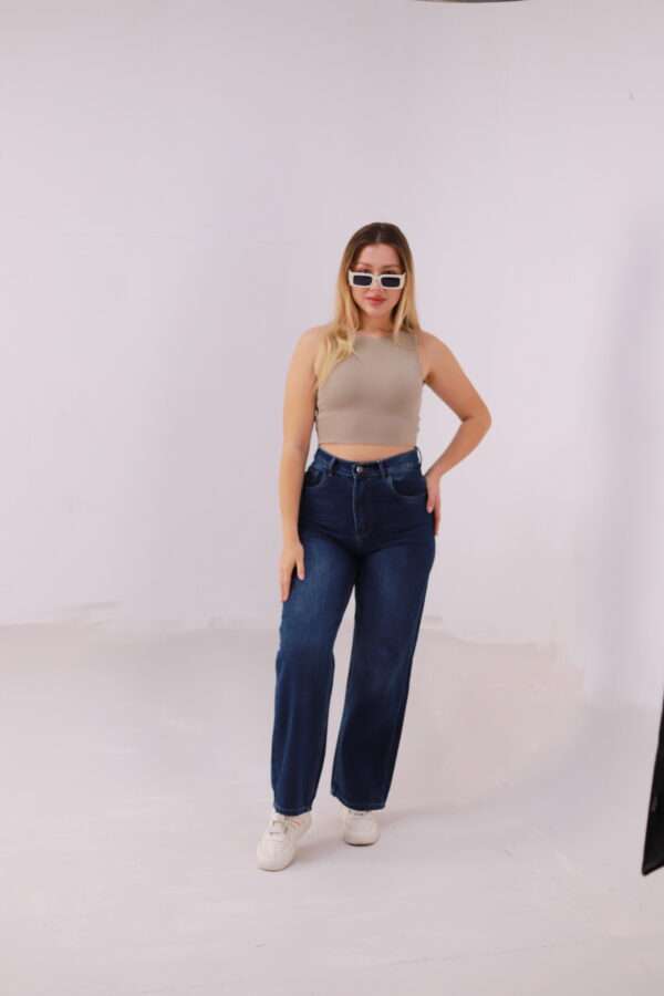 Wide Leg Jeans ( Navy Blue ) - Image 10