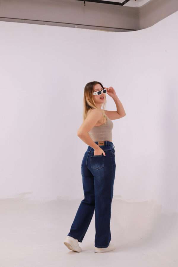 Wide Leg Jeans ( Navy Blue ) - Image 9