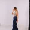 ⁦Wide Leg Jeans ( Navy Blue )⁩ - الصورة ⁦7⁩