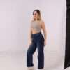 ⁦Wide Leg Jeans ( Navy Blue )⁩ - الصورة ⁦6⁩