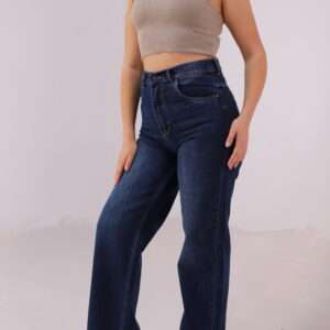 Wide Leg Jeans ( Navy Blue )
