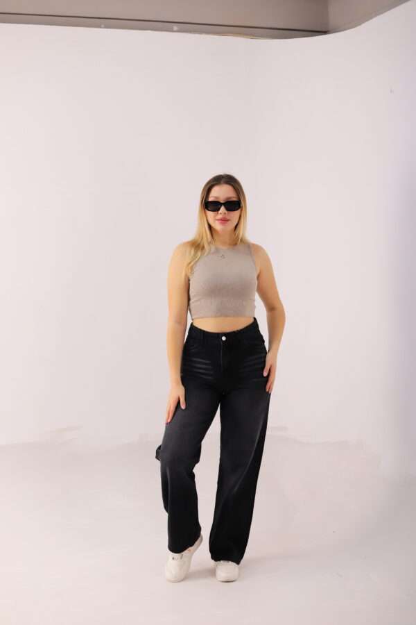 Wide Leg Jeans ( Gray ) - Image 17