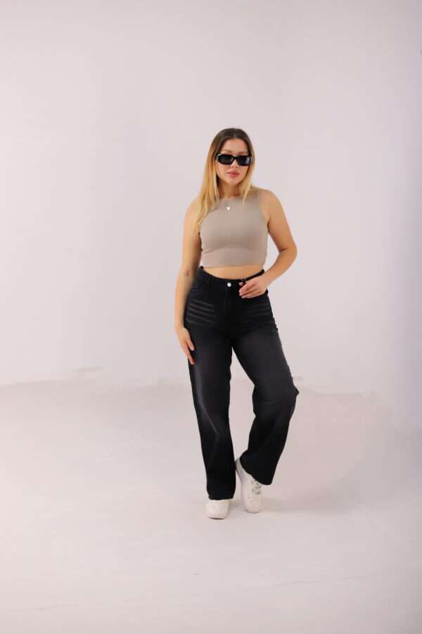 Wide Leg Jeans ( Gray ) - Image 16