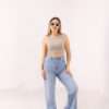 ⁦Wide Leg Jeans ( Open Leg ) ( Ice Blue )⁩ - الصورة ⁦25⁩