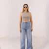 ⁦Wide Leg Jeans ( Open Leg ) ( Ice Blue )⁩ - الصورة ⁦24⁩
