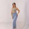 ⁦Wide Leg Jeans ( Open Leg ) ( Ice Blue )⁩ - الصورة ⁦23⁩