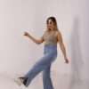 ⁦Wide Leg Jeans ( Open Leg ) ( Ice Blue )⁩ - الصورة ⁦20⁩