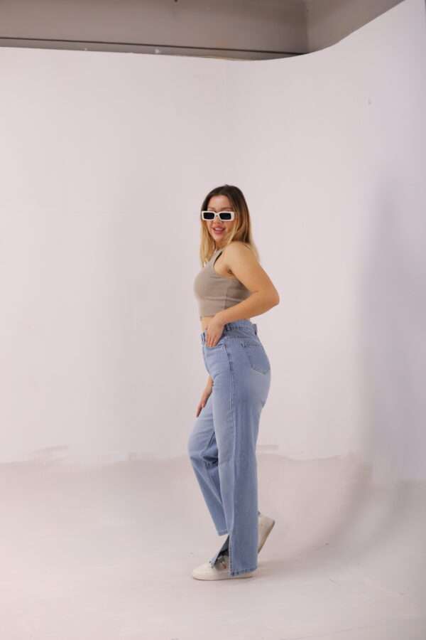Wide Leg Jeans ( Open Leg ) ( Ice Blue ) - Image 18