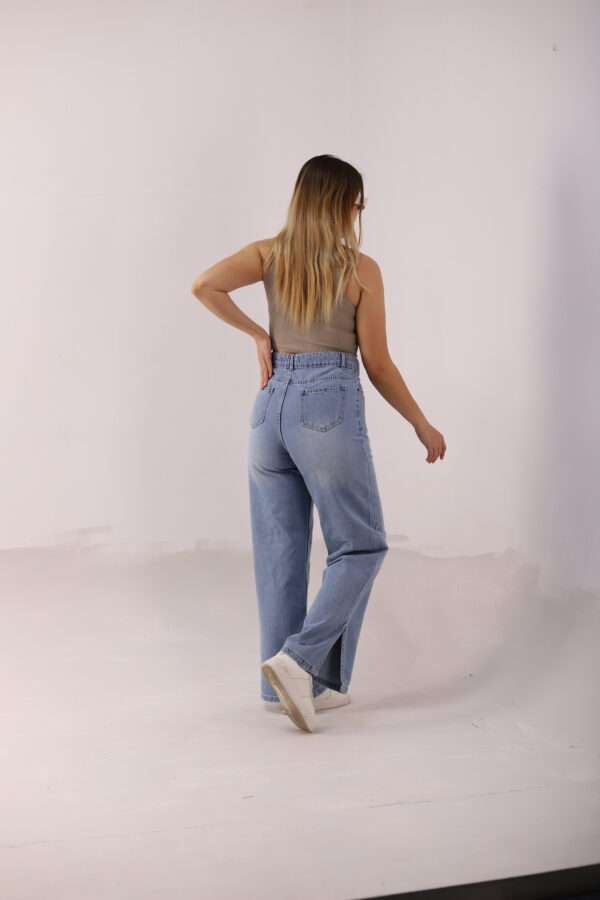 Wide Leg Jeans ( Open Leg ) ( Ice Blue ) - Image 16