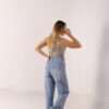 ⁦Wide Leg Jeans ( Open Leg ) ( Ice Blue )⁩ - الصورة ⁦15⁩