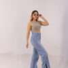 ⁦Wide Leg Jeans ( Open Leg ) ( Ice Blue )⁩ - الصورة ⁦13⁩