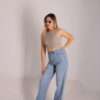 ⁦Wide Leg Jeans ( Open Leg ) ( Ice Blue )⁩ - الصورة ⁦8⁩