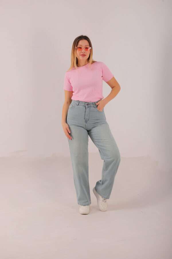 Wide Leg Jeans ( Light Blue Tint ) - Image 15