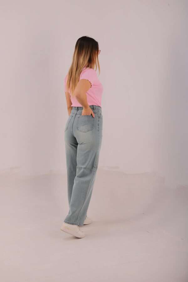 Wide Leg Jeans ( Light Blue Tint ) - Image 13
