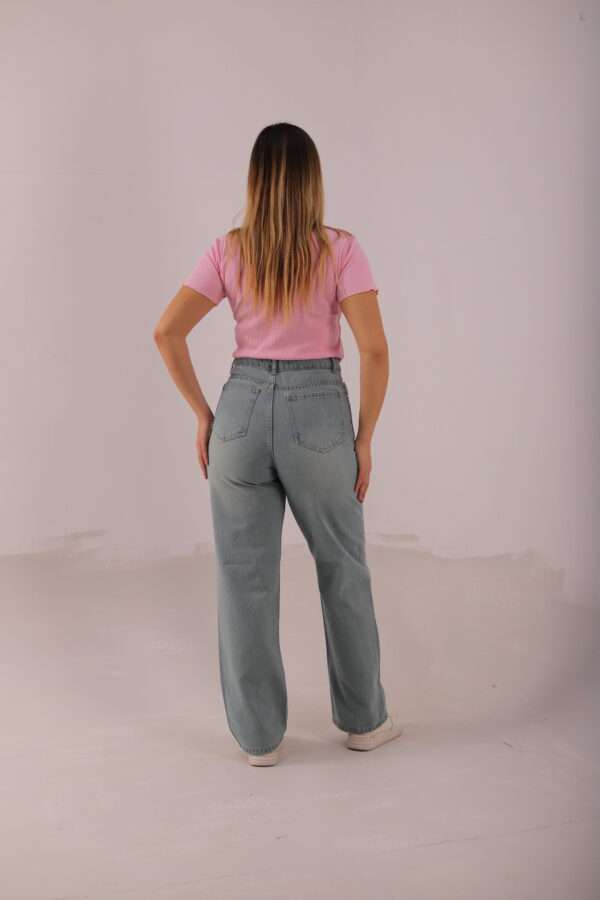 Wide Leg Jeans ( Light Blue Tint ) - Image 12