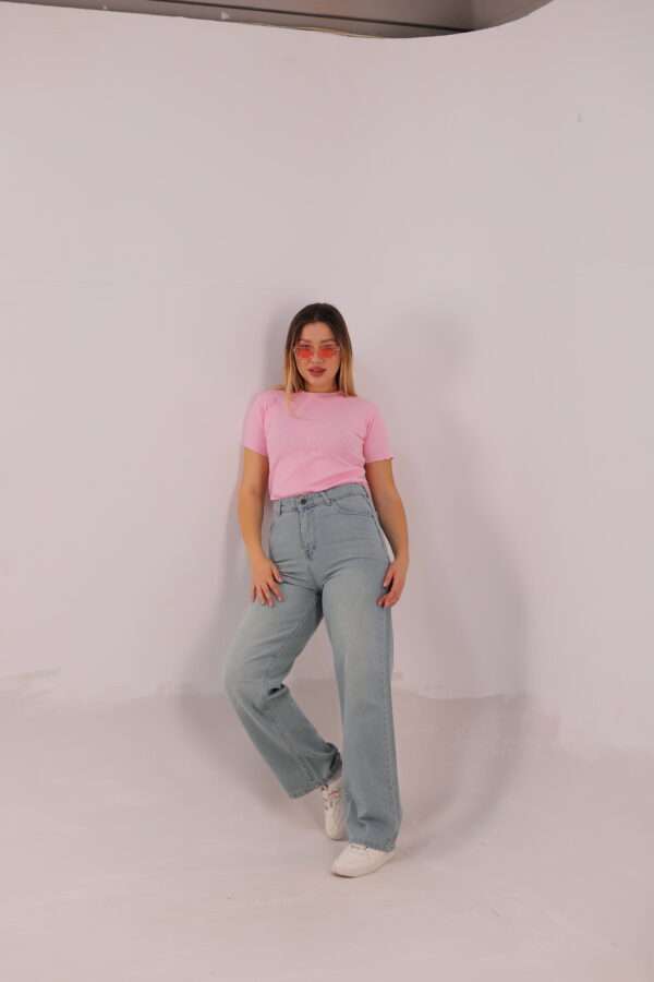 Wide Leg Jeans ( Light Blue Tint ) - Image 10