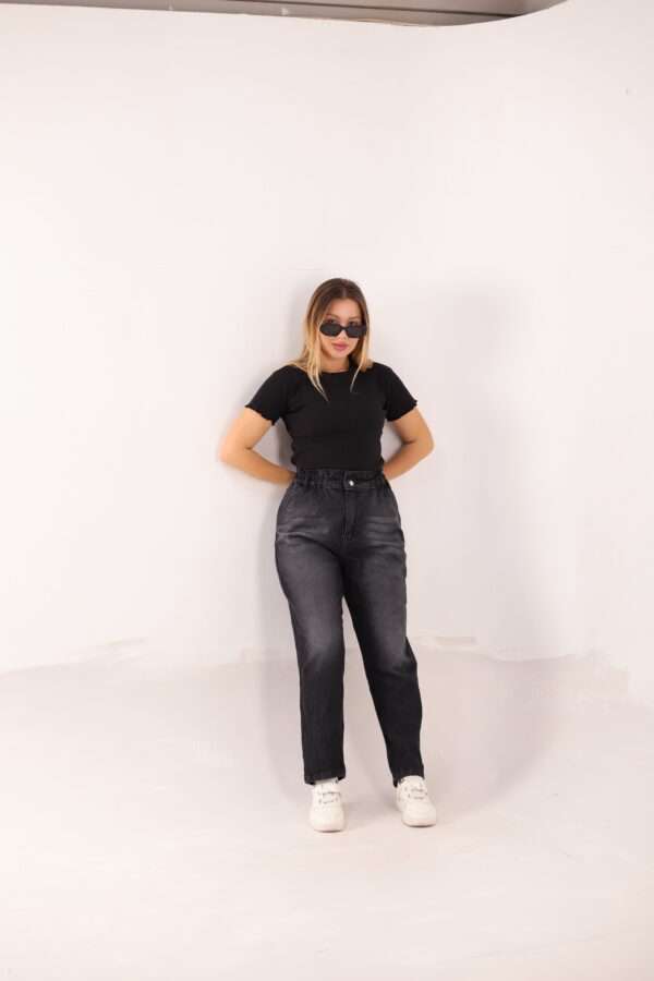 Slouchy Stretch Jeans ( Gray ) - Image 7