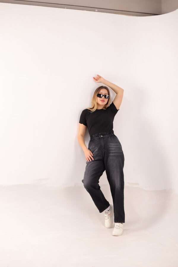 Slouchy Stretch Jeans ( Gray ) - Image 5