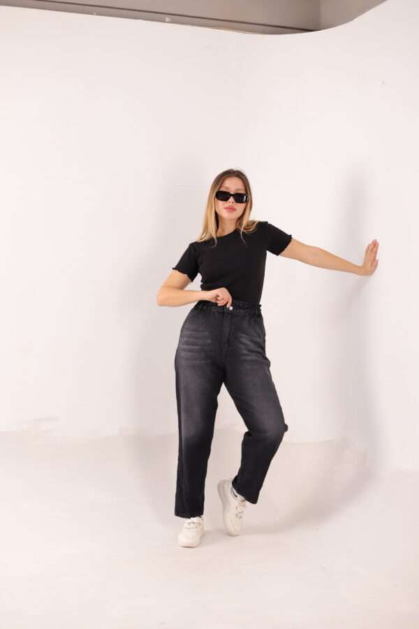 Slouchy Stretch Jeans ( Gray ) - Image 4