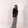⁦Wide Leg Melton ( Dark Gray )⁩ - الصورة ⁦12⁩