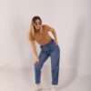 ⁦Slouchy Stretch Jeans ( Blue )⁩ - الصورة ⁦6⁩