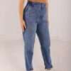 Slouchy Stretch Jeans ( Blue )